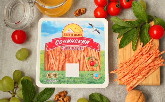 Сыр "Спагетти" СОЧИНСКИЙ с паприкой 90г (лоток)